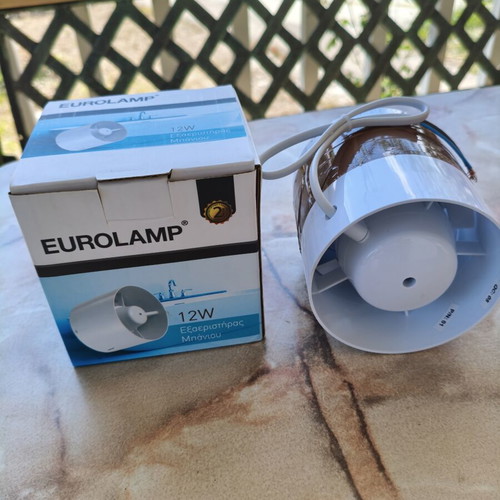 Ανεμιστήρας 12V για σωλήνα 10cm διαμέτρου σαν καινούργιο