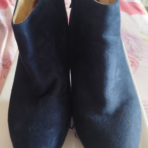 Ideal Shoes ankle boots size 37 used dark blue with worn heel