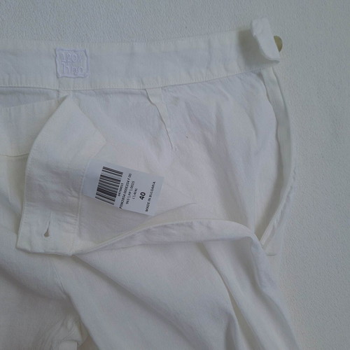120% Lino women's linen pants size S like new, white