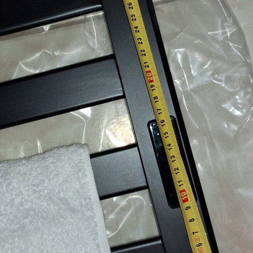 Electric Towel Warmer Radiator Black Touch Screen IPX4 New