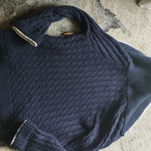 Zara cardigan with hood used, size M, blue