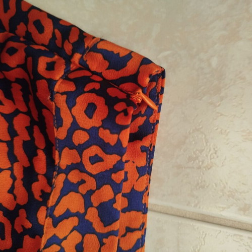 Asymmetric skirt size M, blue and orange