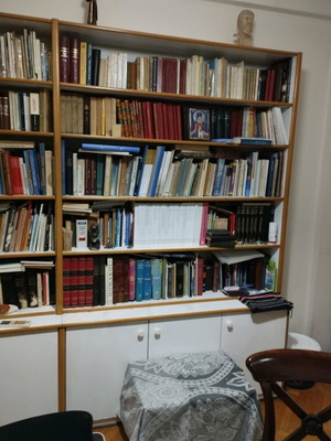 Bookcases with cabinets like new, melamine and wood, set of 2