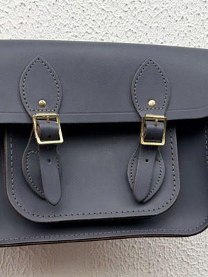 Cambridge Satchel Navy Leather Crossbody Bag like new