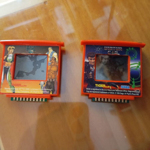 Tiger R-Zone Retro Game Cartridges Mortal Kombat 3 & Virtua Cop used