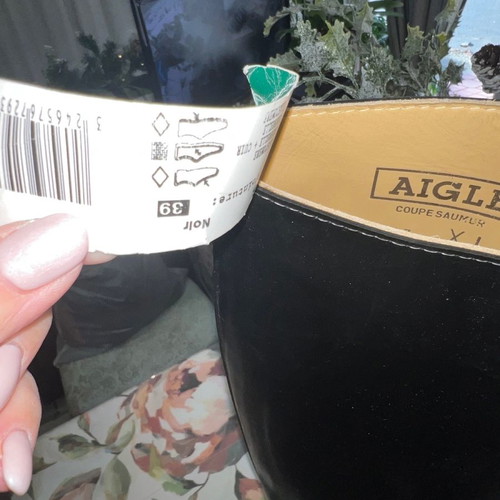 Galotses used, size 39, black, leather inside