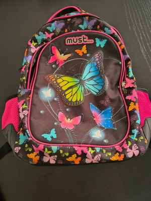 Must Team Butterflies school backpack with bottle holder, 25lt