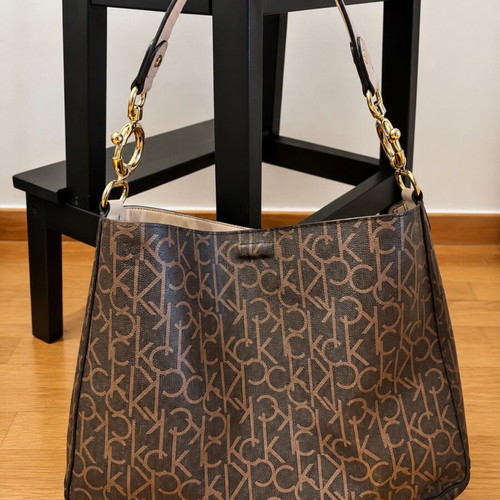 Calvin Klein shoulder bag used, brown monogram design