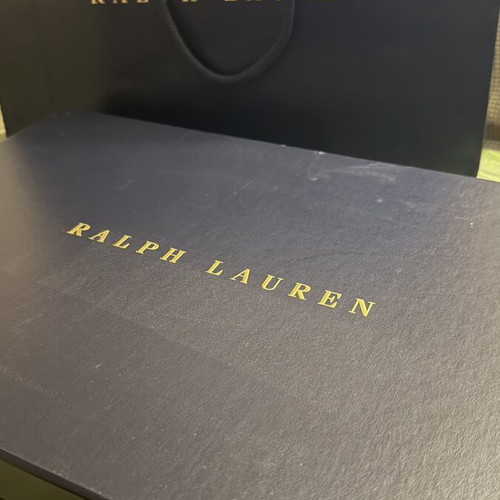 Ralph Lauren Large Hard Box like new with paper and ribbon