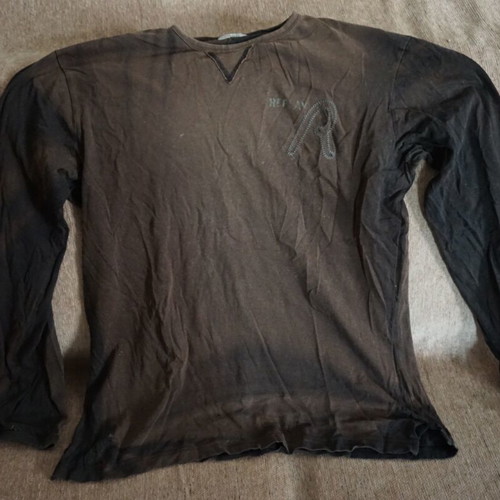 Men's long-sleeve shirt used, brown, size M