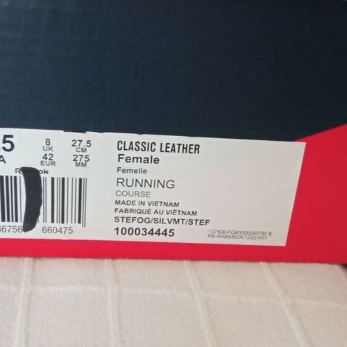 Reebok Classic Leather Women's Sneakers Size 42 Like New Beige