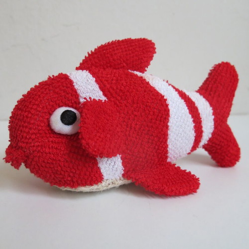 Plush handmade Nemo fish like new, red