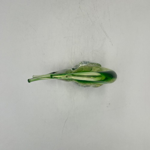 Vintage Murano Uranium Glass Swordfish Sculpture like new