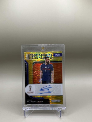 Olivier Giroud International Ink Gold Auto Card 09/10 2022 Panini Prizm World Cup new