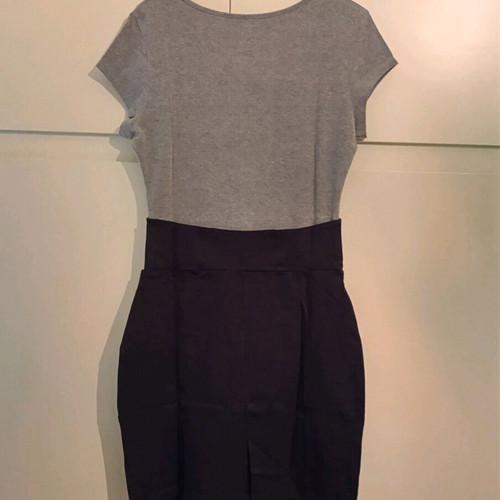 H&M short fitted dress two-tone grey/black like new