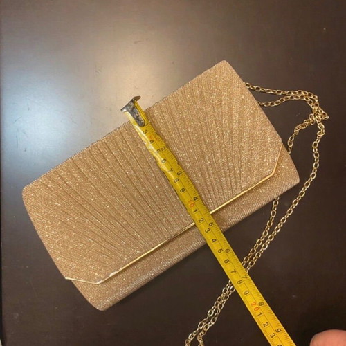 Evening clutch bag like new, champagne gold color
