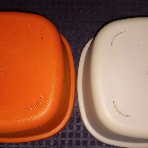 Tupperware food containers pack of 2 used, Greek made