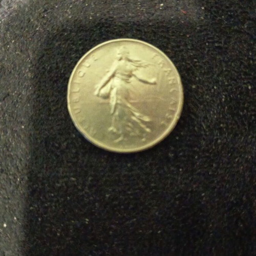 1 Franc Coin 1960 like new with manufacturing defects