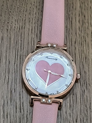Women's Heart Design Rose Gold Quartz Watch Pink Strap