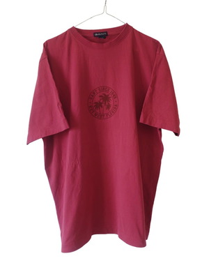 Gant Red T-Shirt Large used, 100% cotton