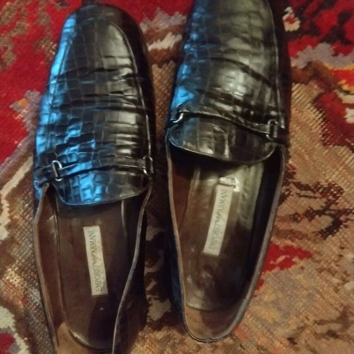 Emporio Armani brown leather shoes used size 40