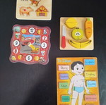 Children's puzzle cards used, without boxes