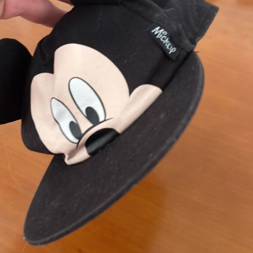 Mickey hat with ears like new, 9-12 months, H&M black beige