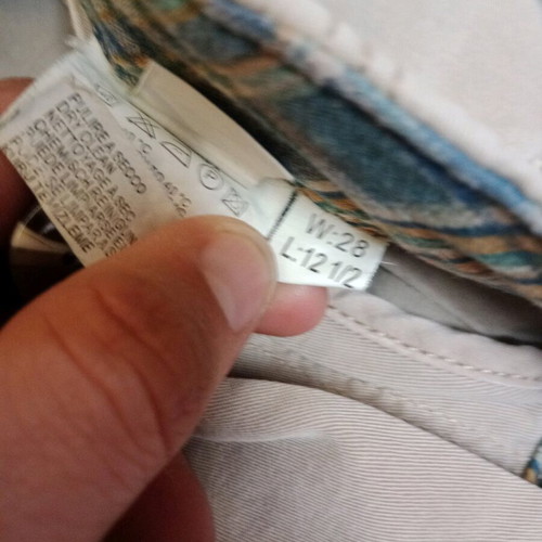 Men's bermuda shorts used slim beige, size S-M
