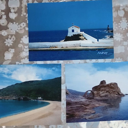 Andros postcards new, set of 3