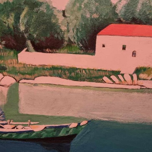 Authentic landscape painting like new