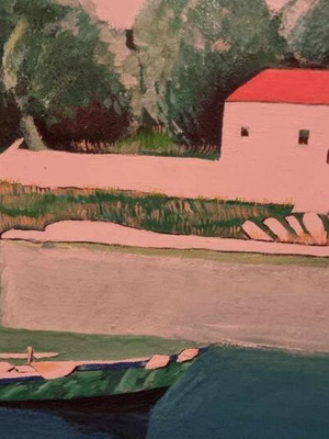 Authentic landscape painting like new