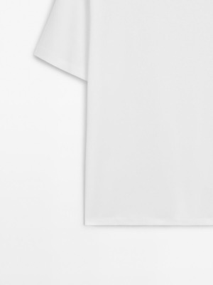 T-Shirt Premium 100% cotton mercerized white size Large new