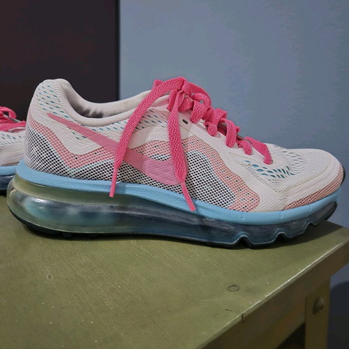 Nike Airmax 2014 athletic shoes like new, size 36.5, white and pink