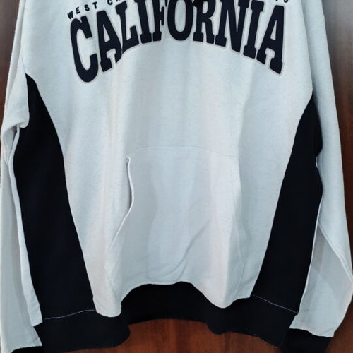Pull & Bear California hoodie like new, size large, white and black