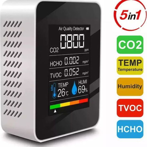 ZN-MT05 Digital Air Quality Monitor 5 in 1, white