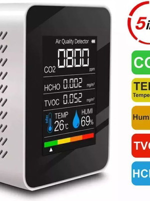 ZN-MT05 Digital Air Quality Monitor 5 in 1, white
