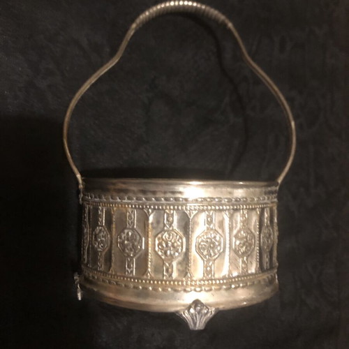 Vintage Silver-Plated Russian Art Nouveau Fondue Dish used