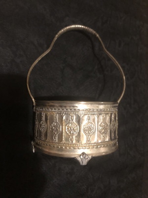 Vintage Silver-Plated Russian Art Nouveau Fondue Dish used