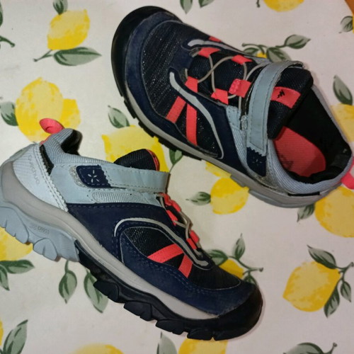 Quechua Waterproof Cross Contragrip Shoes used, size 31, colorful