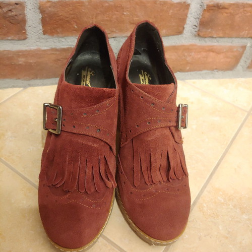 Cronos handmade terracotta suede ankle boots like new, size 38