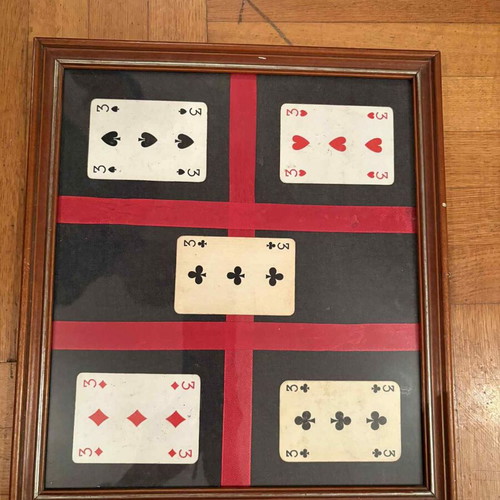 Playing card used with printing error and collectible value