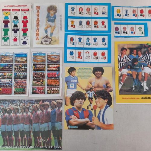 European and World Football Posters and Inserts 1980s used