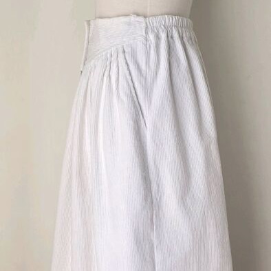 Corduroy skirt white vintage handmade like new