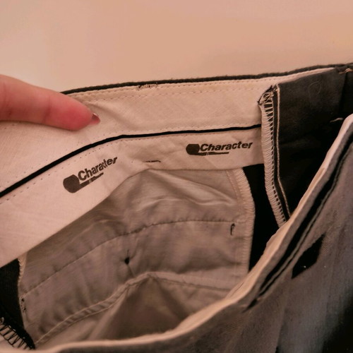 Character gray fabric pants like new, size 46
