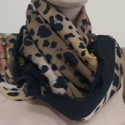 Leopard print pashmina new, scarf and pareo