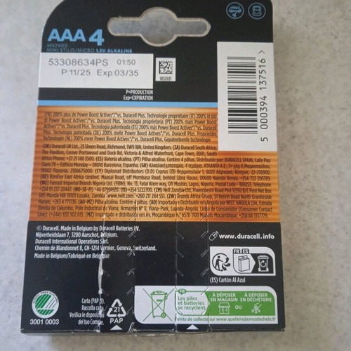 Duracell AAA batteries new