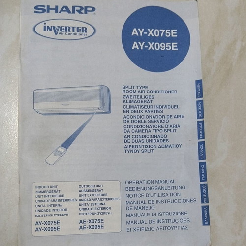 Sharp inverter air conditioner remote control used, AY - XO75E & AY - XO95E