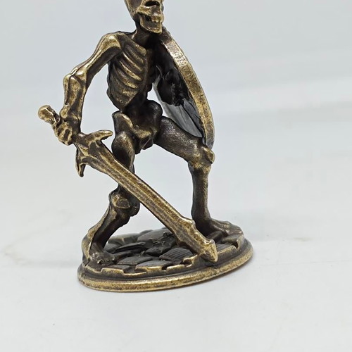 Bronze Skeleton Warrior Miniature like new
