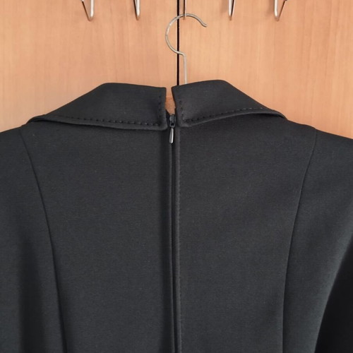 Vintage black midi dress with belt, like new