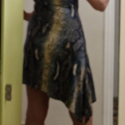 Snake Print Backless Dress like new, sizes S/M